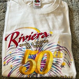 Vintage Red and White RIVIERA Short Sleeve Tee